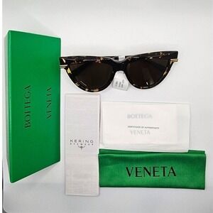 $495 Bottega Veneta BV1265S 002 Women's Sunglasses Havana Frame‎ Brown 54mm